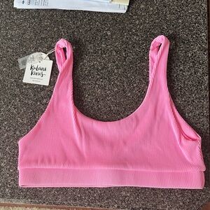 Kulani Kinis Vibrant Pink Ribbed bikini top